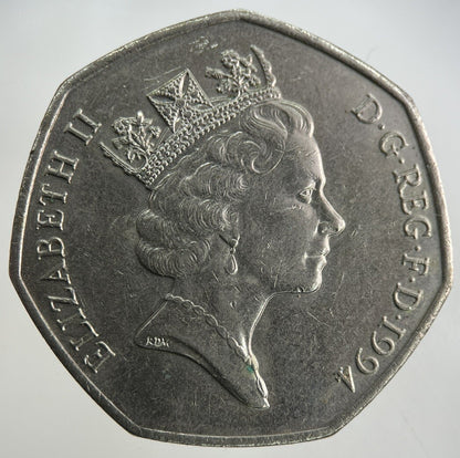 1994 Elizabeth II 2nd D - Day 50p Fifty - Pence Coin | Very High Grade