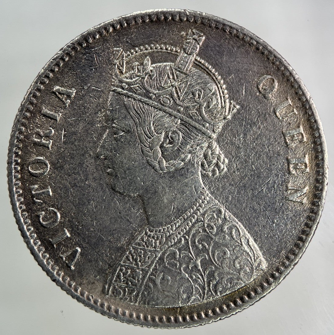 1862 India One Rupee Silver Coin | Fine Collectable Grade
