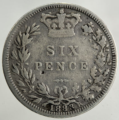 1883 Victoria Sixpence Silver Coin | Fine Collectable Grade