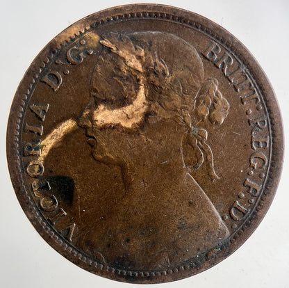 1874 - H Victoria One Penny Coin | Fine Collectable Grade | a9205