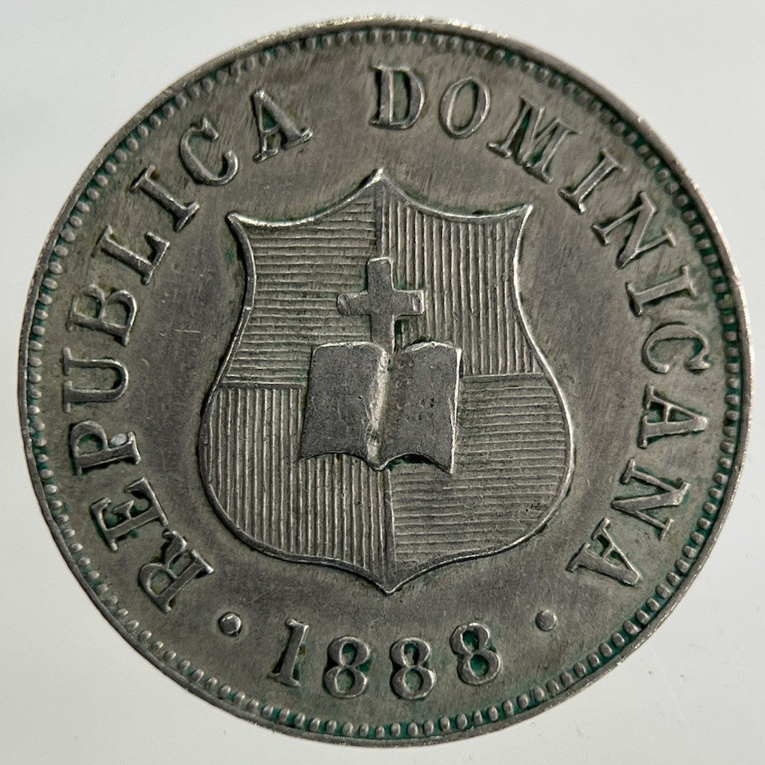 1888 Dominican Republic 2 1/2 Centavos Coin | Very High Grade