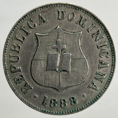 1888 Dominican Republic 2 1/2 Centavos Coin | Very High Grade
