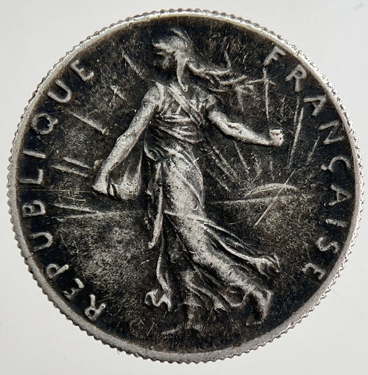 1918 France 50 Centimes Cents Silver Coin | Fine Collectable Grade | a8364
