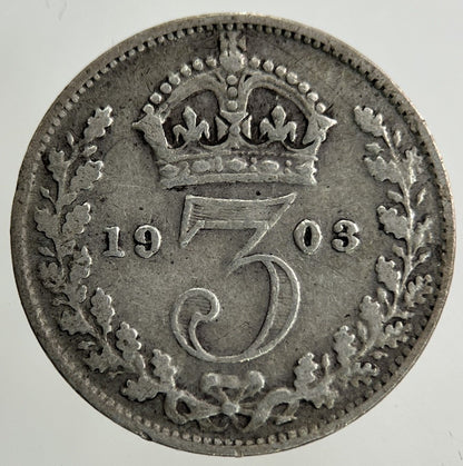 1903 Edward VII Threepence Silver Coin | Fine Collectable Grade
