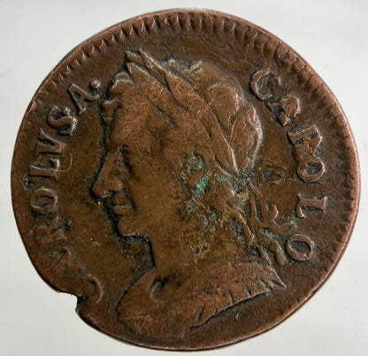 1674 Charles II 2nd Farthing Coin | Fine Collectable Grade