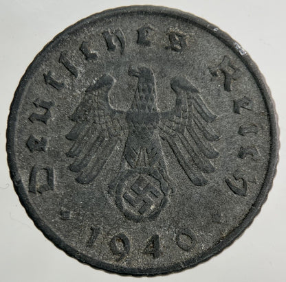 1940 German Nazi 5 Pfennig Coin | Fine Collectable Grade