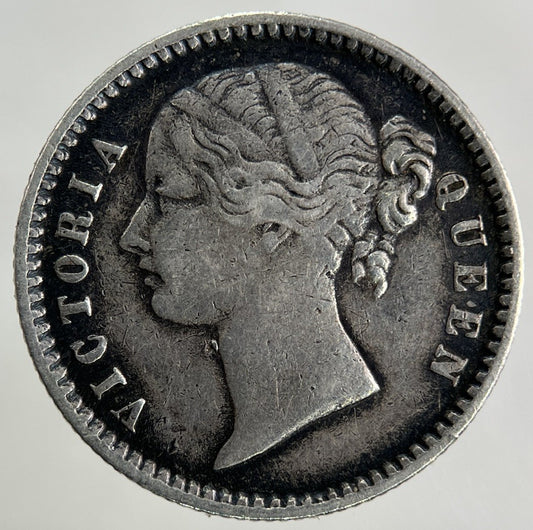 1840 East India Company 1/4 Quarter Rupee Silver Coin | Fine Collectable Grade