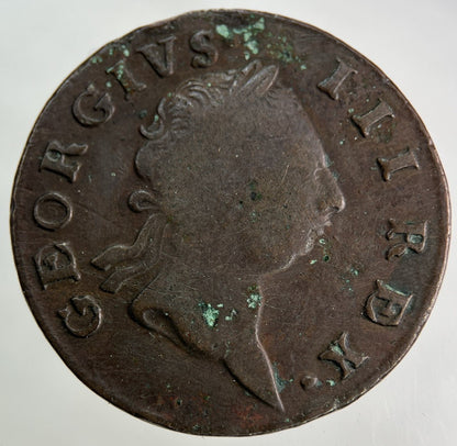 1769 Irish Half - Penny Coin | Fine Collectable Grade