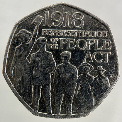 2018 Representation Of The People Act 50p Fifty - Pence Coin | Collectable Grade