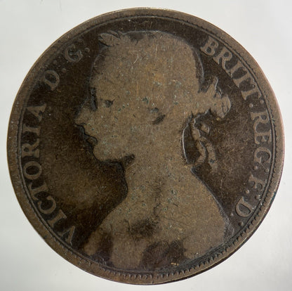 1892 Victoria One Penny Coin | Collectable Grade