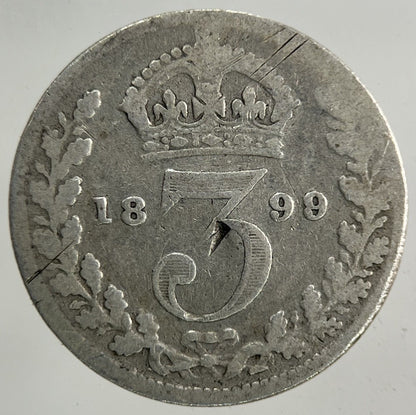 1899 Victoria Threepence Silver Coin | Collectable Grade