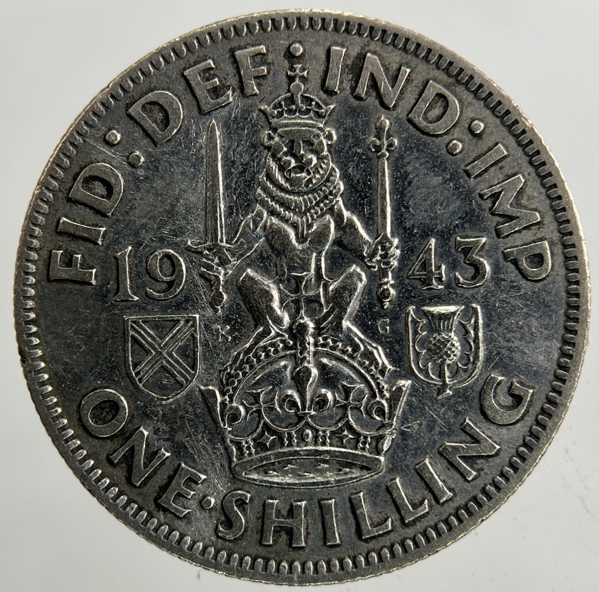 1943 George VI Shilling Silver Coin | Fine Collectable Grade