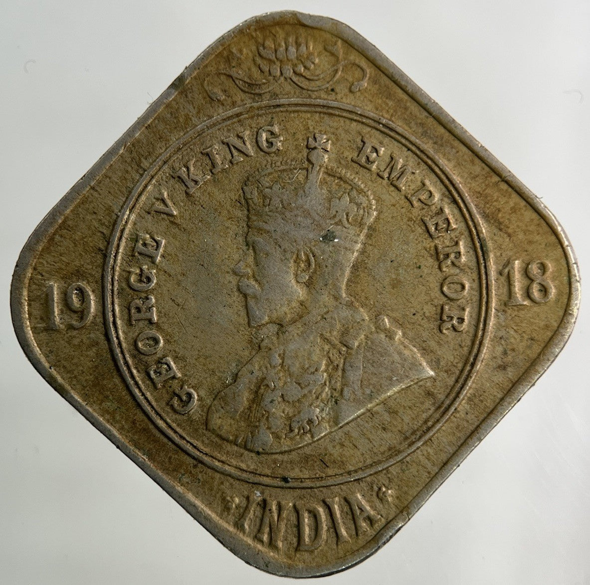 1918 India 2 Annas Coin | Fine Collectable Grade