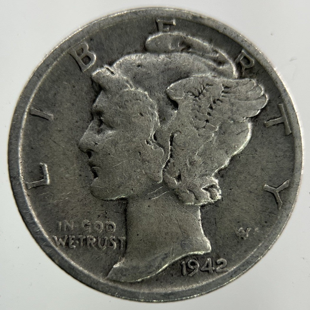 1942 - S US USA Mercury Dime Silver Coin | Collectable Grade