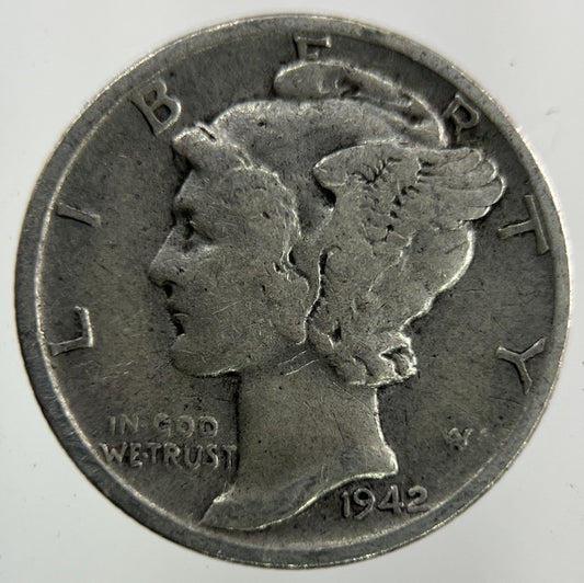 1942 - S US USA Mercury Dime Silver Coin | Collectable Grade