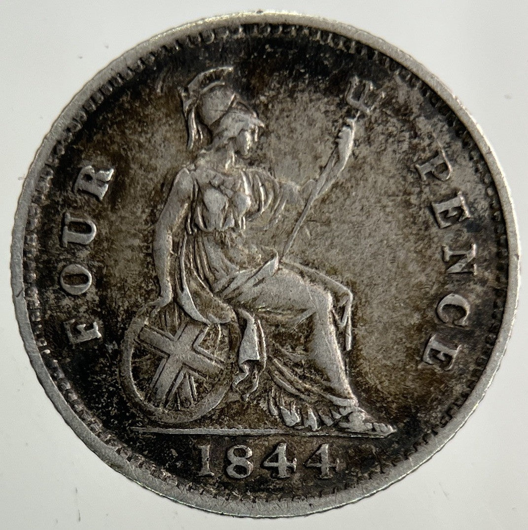1844 Victoria Groat Four - Pence Silver Coin | Very High Grade