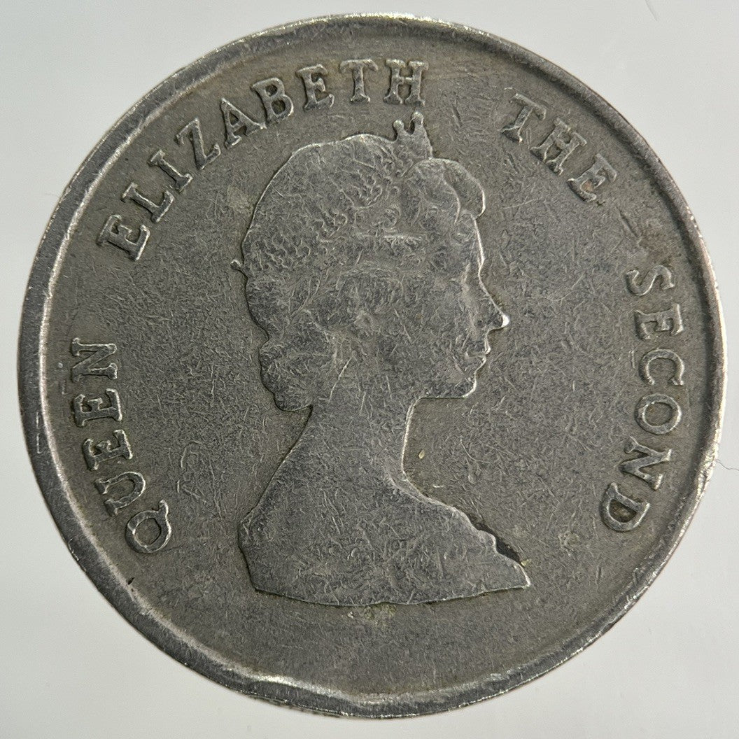 1987 East Caribbean States 25 Cents Coin | Fine Collectable Grade