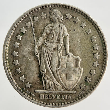 1963 - B Swiss 1 One Franc Silver Coin | Fine Collectable Grade | a1874