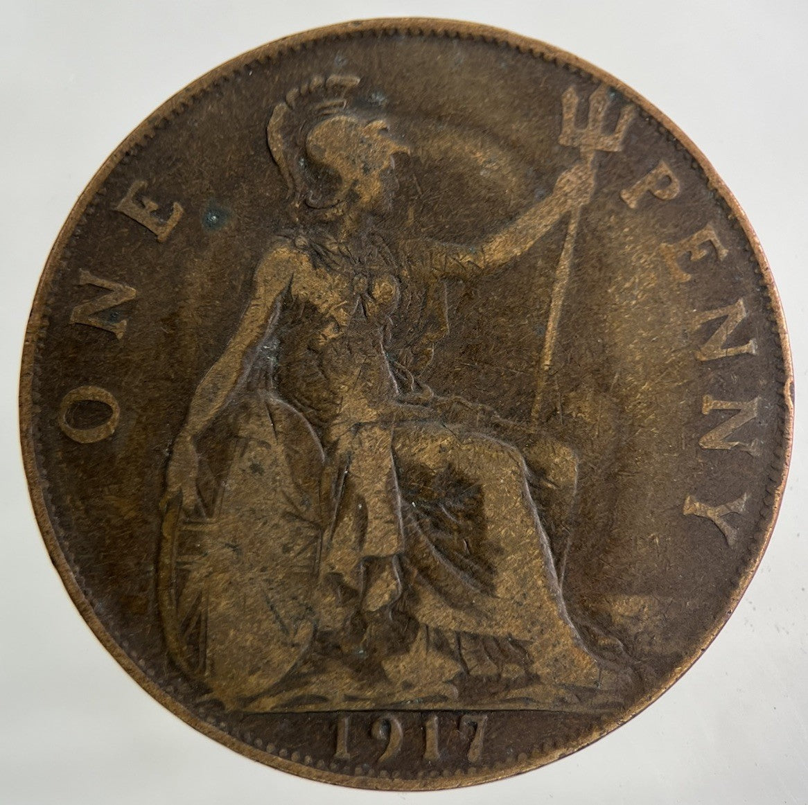 1917 George V One Penny Coin | Fair Grade