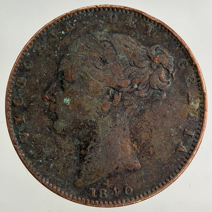 1840 Victoria Farthing Coin | Fine Collectable Grade
