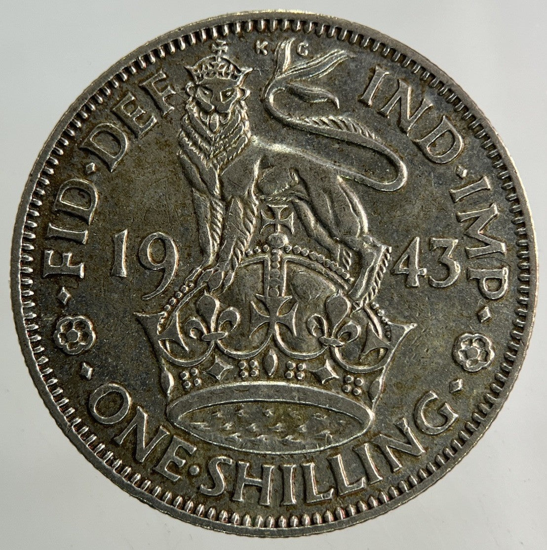 1943 George VI Shilling Silver Coin | Fine Collectable Grade