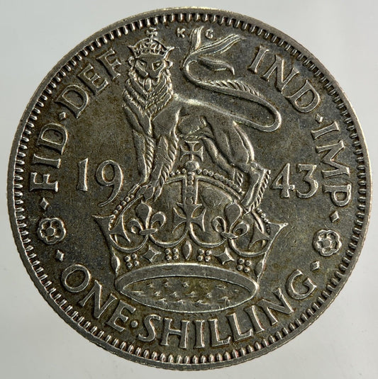 1943 George VI Shilling Silver Coin | Fine Collectable Grade