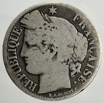 1871 France 1 Franc Silver Coin | Collectable Grade