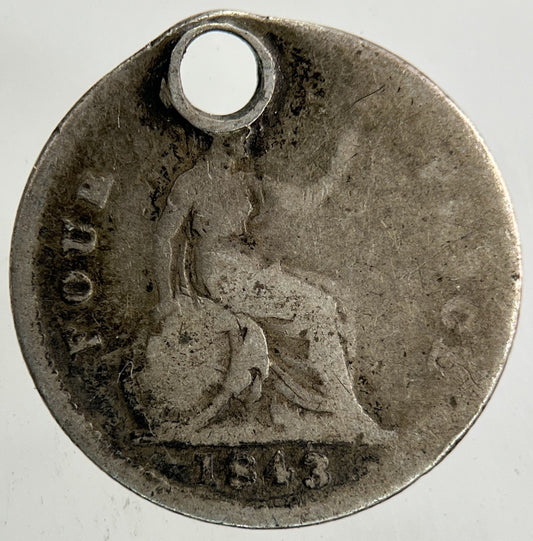 1843 Victoria Groat Four - Pence Silver Coin | Collectable Grade