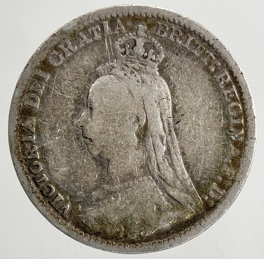 1893 Victoria Threepence Silver Coin | Fine Collectable Grade | a9080