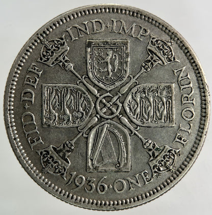 1936 George V Florin Silver Coin | Very High Grade