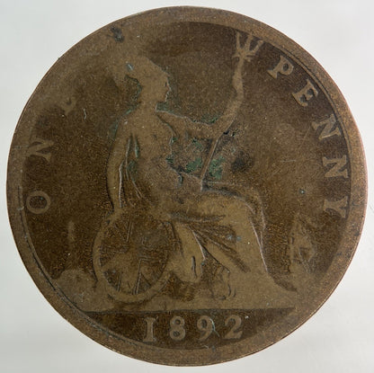 1892 Victoria One Penny Coin | Collectable Grade