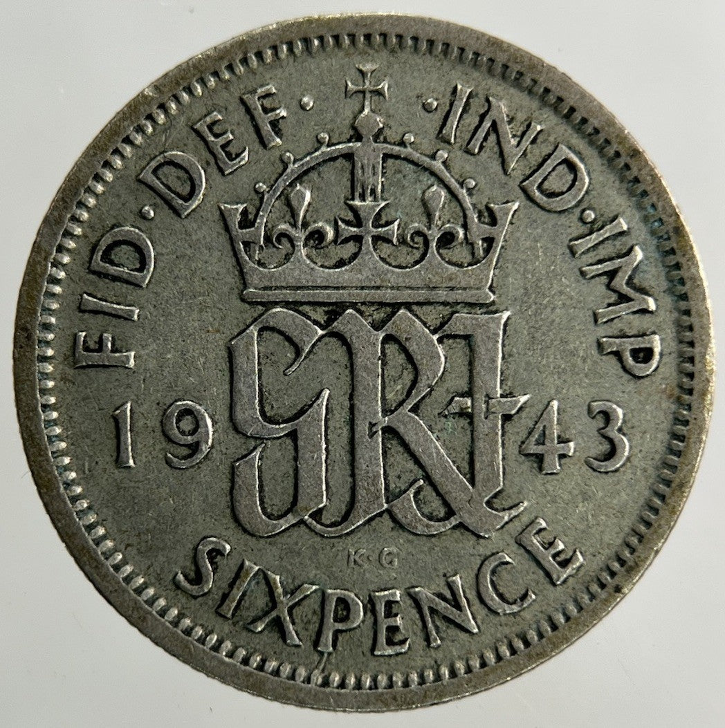1943 George VI Sixpence Silver Coin | Fine Collectable Grade