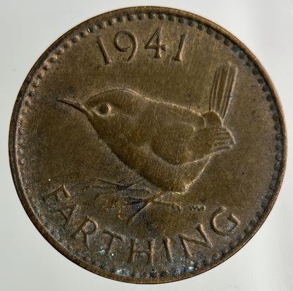 1941 George VI Wren Farthing Coin | Collectable Grade