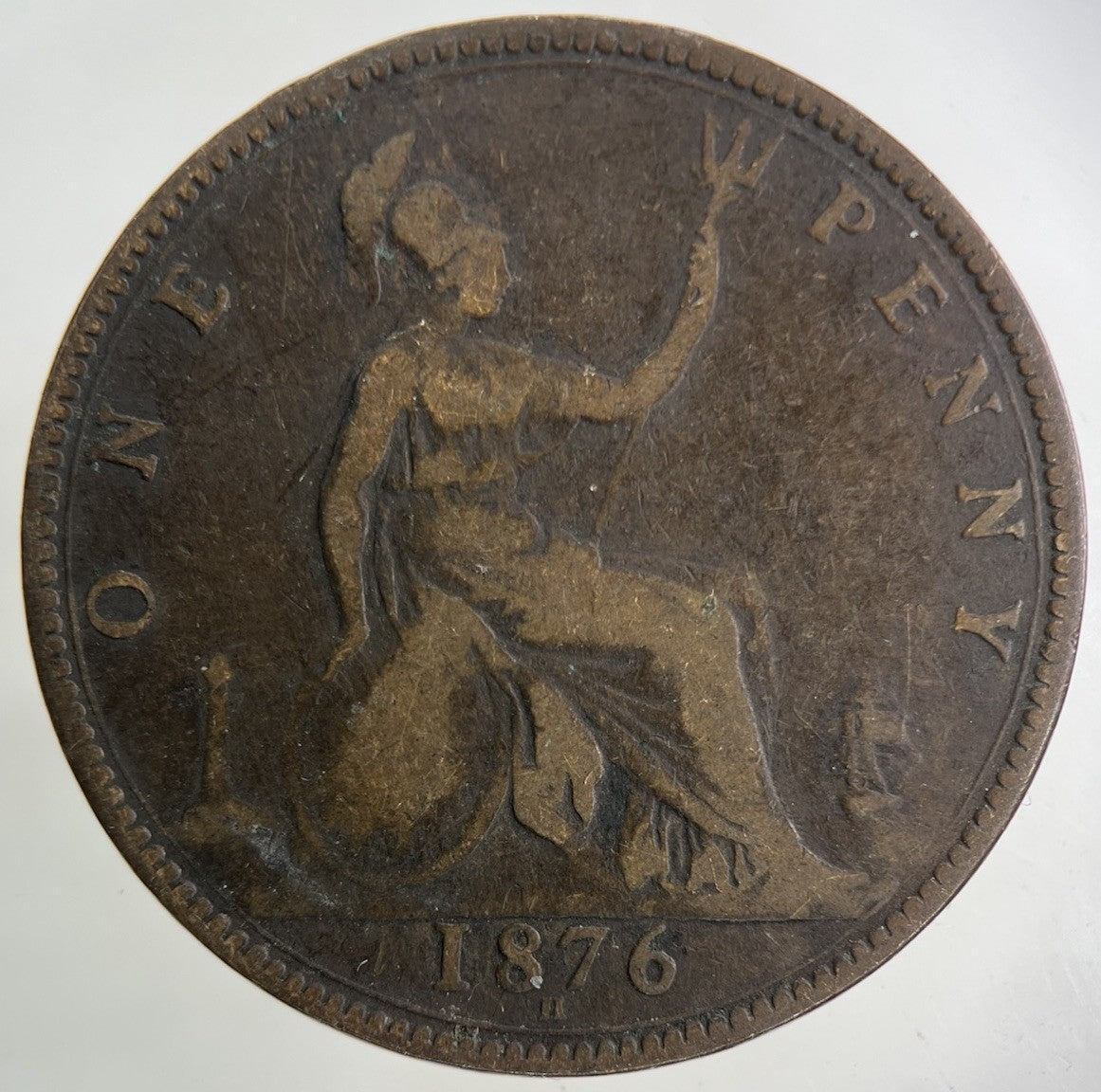 1876 - H Victoria One Penny Coin | Collectable Grade