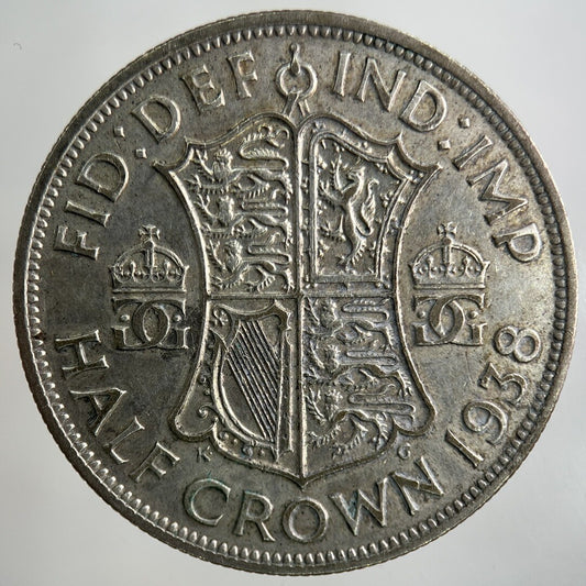 1938 George VI Half - Crown Silver Coin | Very High Grade