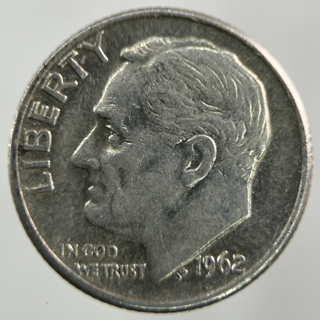 1962 - D US USA Roosevelt Dime Silver Coin | Fine Collectable Grade