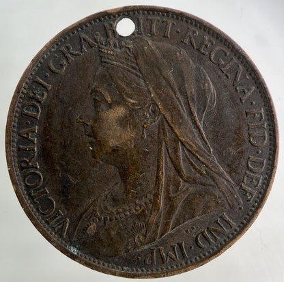 1897 Victoria One Penny Coin | Fine Collectable Grade