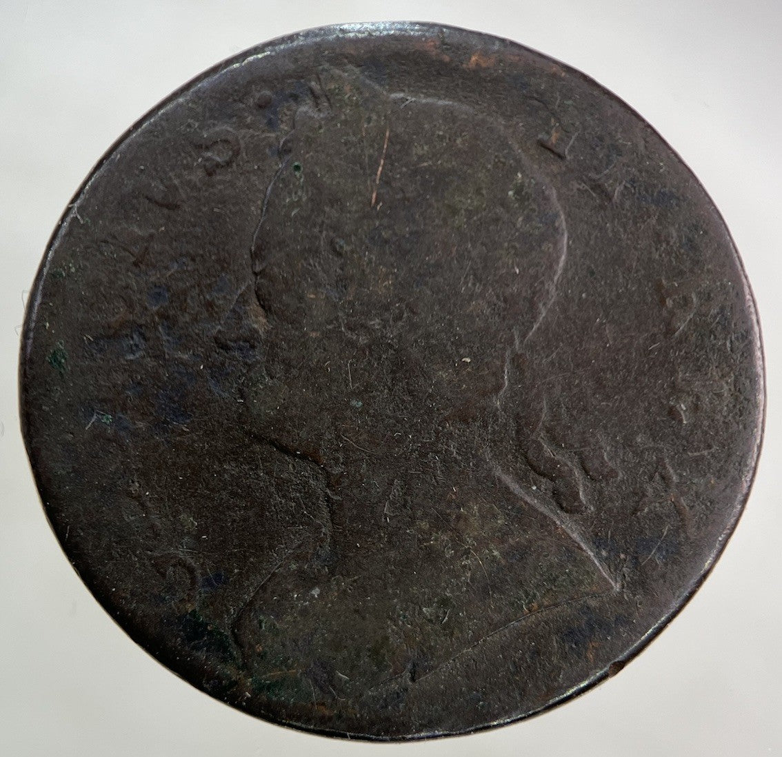1745 George II 2nd Half - Penny Coin | Fair Grade