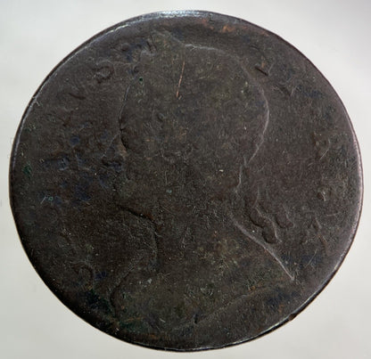 1745 George II 2nd Half - Penny Coin | Fair Grade