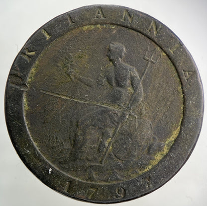 1797 George III 3rd Cartwheel One Penny Coin | Fine Collectable Grade