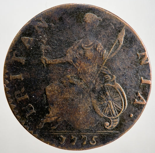 1775 George III 3rd Half - Penny Coin | Fine Collectable Grade | a2256
