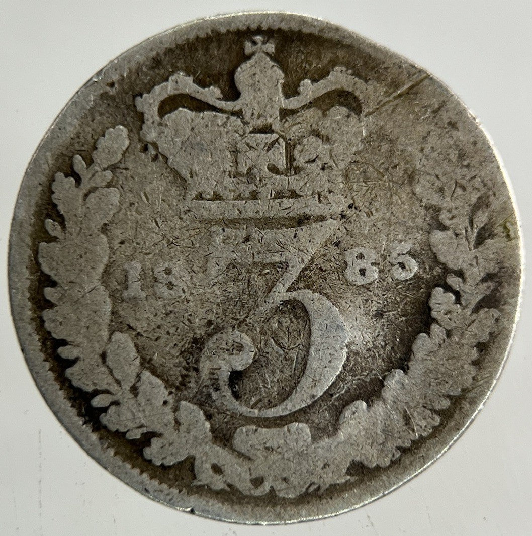 1885 Victoria Threepence Silver Coin | Fair Grade