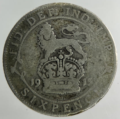 1915 George V Sixpence Silver Coin | Collectable Grade