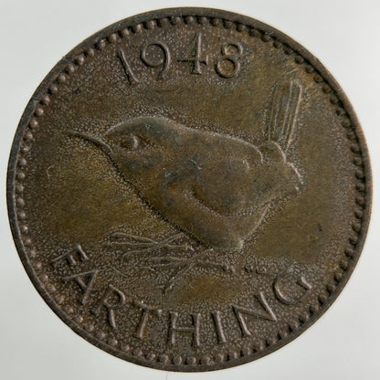 1948 George VI Wren Farthing Coin | Collectable Grade