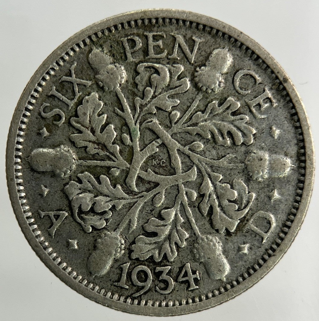1934 George V Sixpence Silver Coin | Collectable Grade