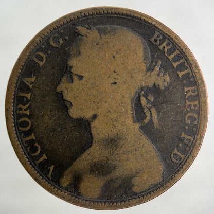 1890 Victoria One Penny Coin | Collectable Grade