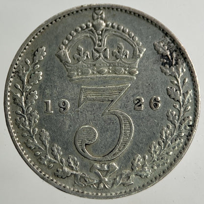1926 George V Threepence Silver Coin | Fine Collectable Grade