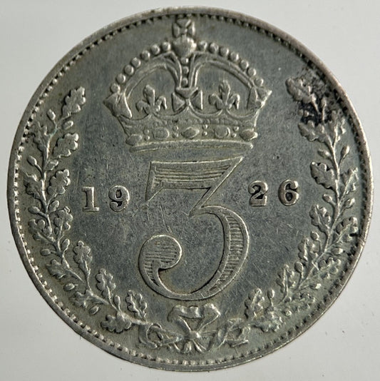 1926 George V Threepence Silver Coin | Fine Collectable Grade