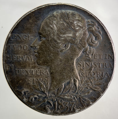 1897 Victoria Diamond Jubilee Silver Medal 25mm Coin | Fine Collectable Grade