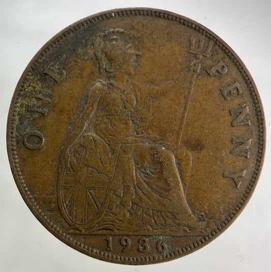 1936 George V One Penny Coin | Fine Collectable Grade